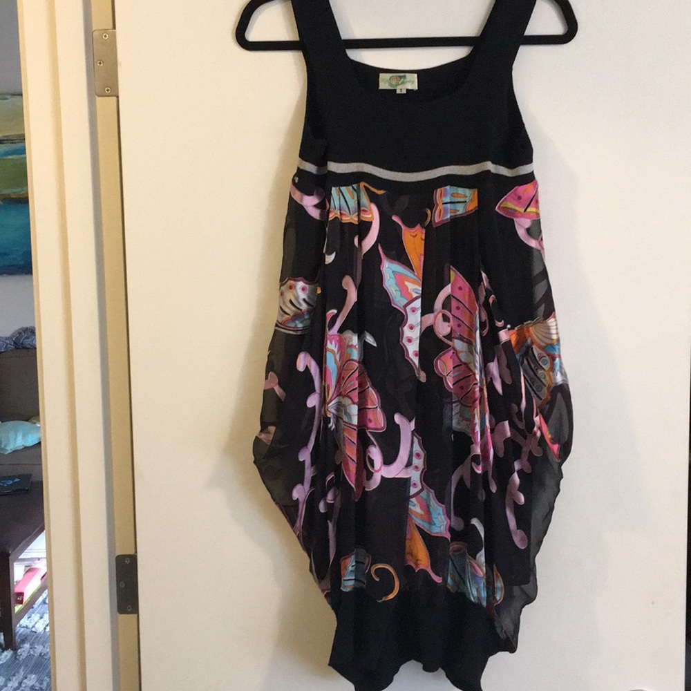 Beautiful Knit and silky loose banded Dress Sz S - Picture 1 of 7
